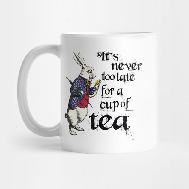 Vintage Alice in The Wonderland Rabbit Mug by MyQuirkyGifts